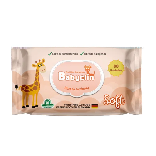 BABYCLIN TOALLITAS HUMEDAS 80 UNIDADES CON TAPA