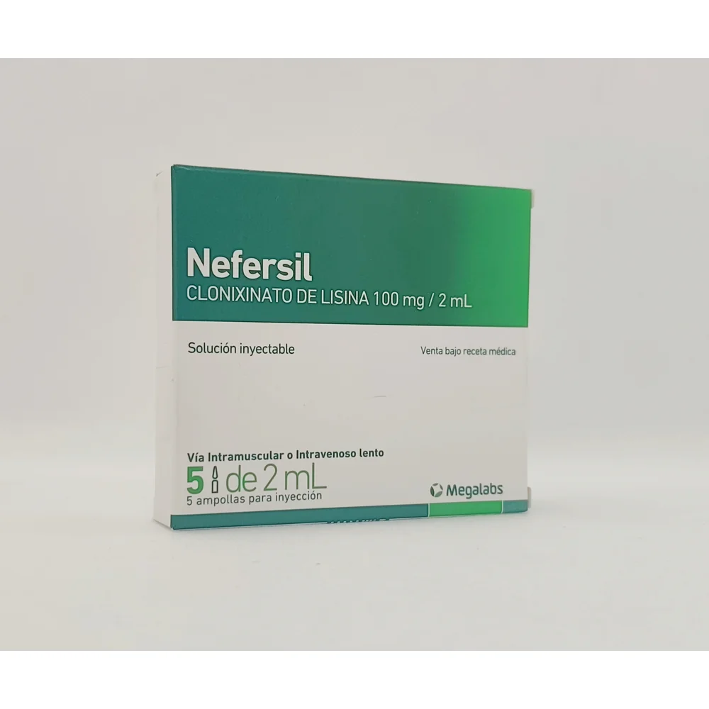 NEFERSIL CLONIXINATO DE LISINA 100/2ML CJ X 5 AMPOLLAS