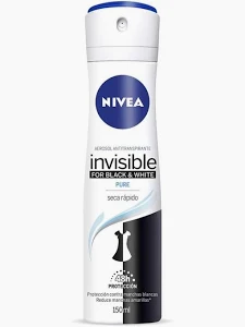 DESODORANTE NIVEA INVISIBLE BLACK & WHITE PURE SECA RAPIDO 150ML