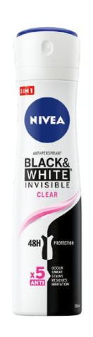 DESODORANTE NIVEA WOMEN BLACK & WHITE INVISIBLE MUJER X 200 ML