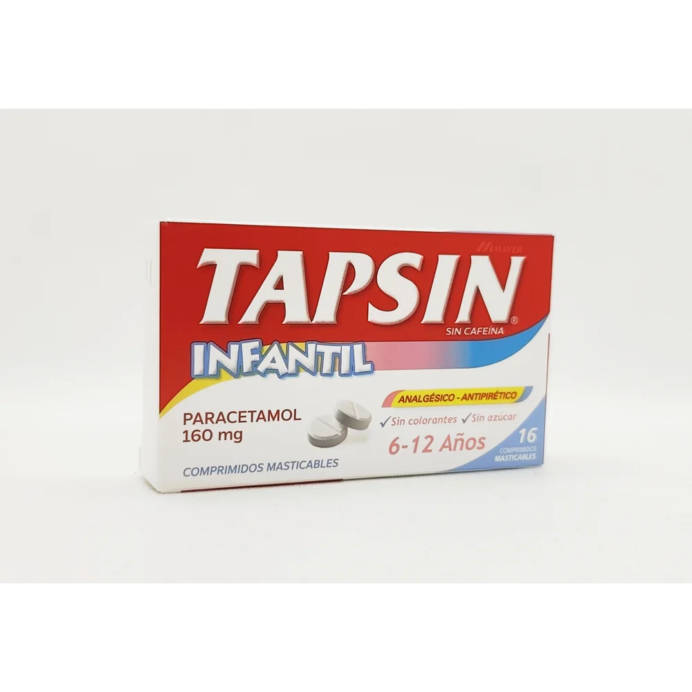TAPSIN INFANTIL PARACETAMOL 160MG CJ X 16 COMP MASTICABLES