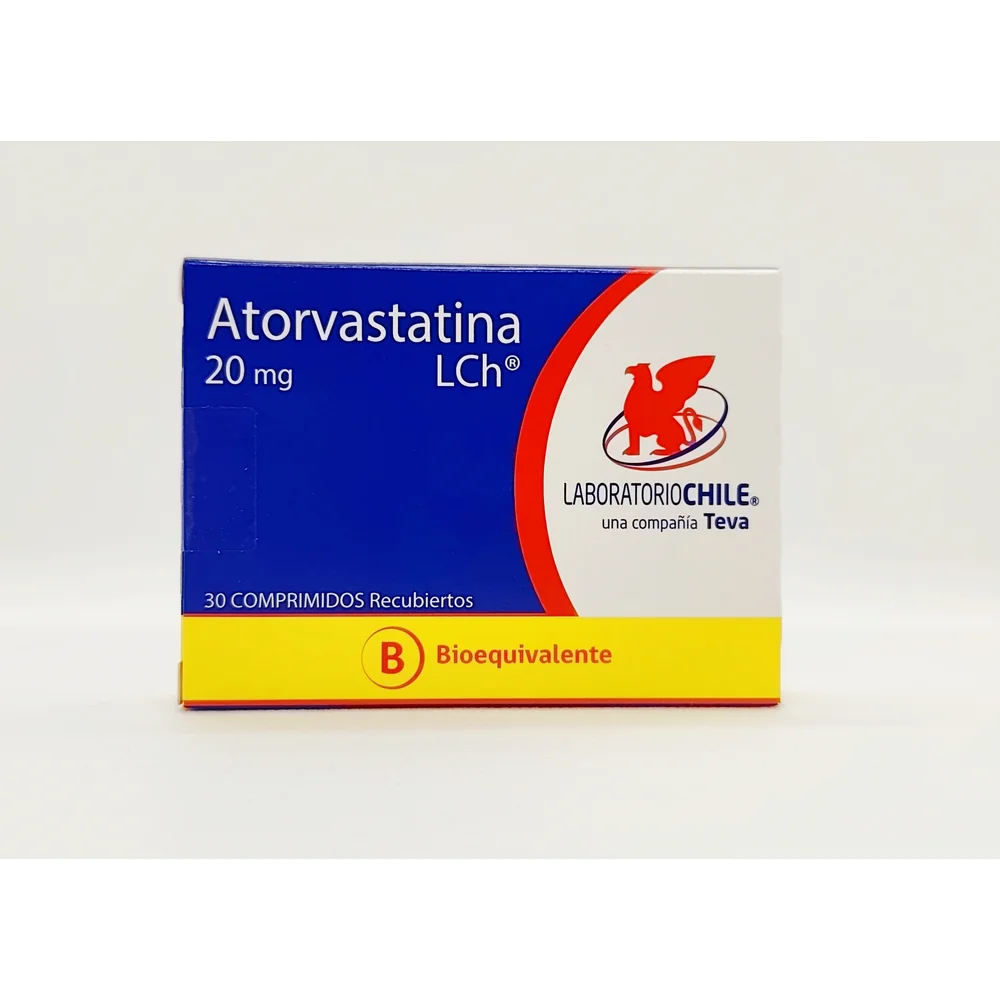 ATORVASTATINA 20 MG CJ X 30 COMP RECUBIERTO
