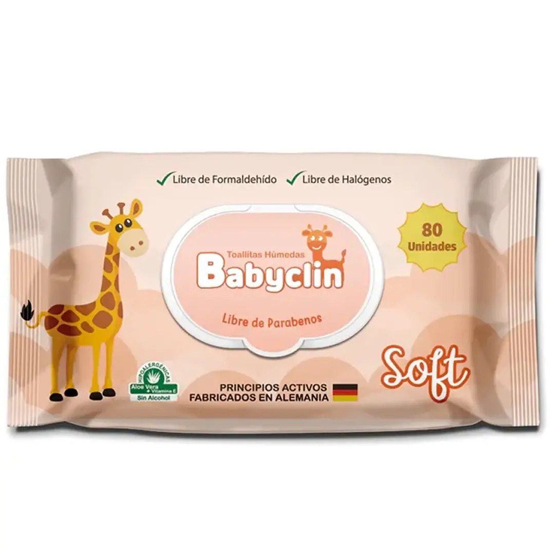 BABYCLIN TOALLITAS HUMEDAS BEBE 80UND