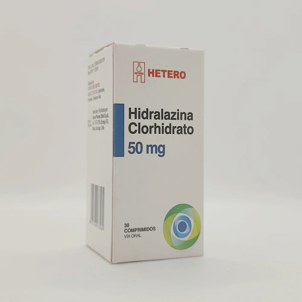 HIDRALAZINA 50MG CJ X 30 COMPRIMIDOS