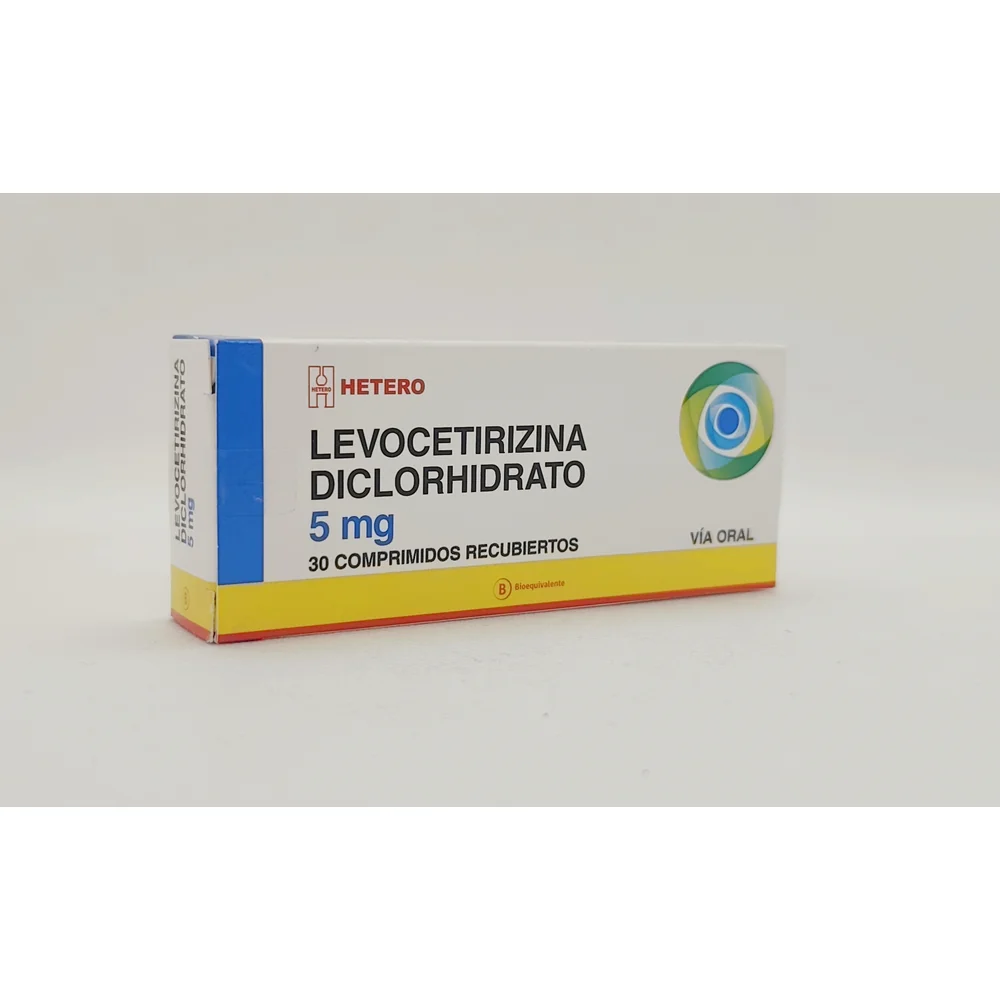 LEVOCETIRIZINA 5MG CJ X 30 COMP RECUBIERTOS