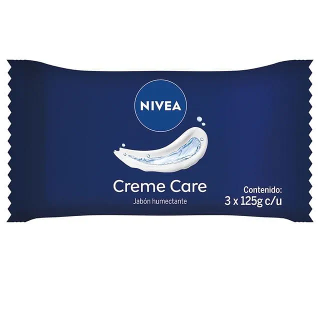 NIVEA CREAM CARE JABON EN  BARRA 125 GRS X 3 UNID