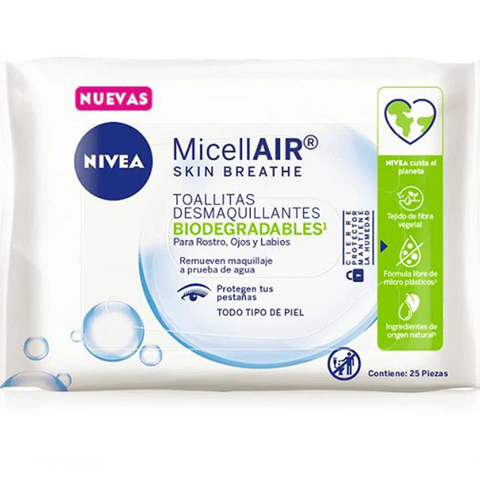 NIVEA FACE CLEANSING TOALLITAS DESMAQUILL MICELARES 25 UNID