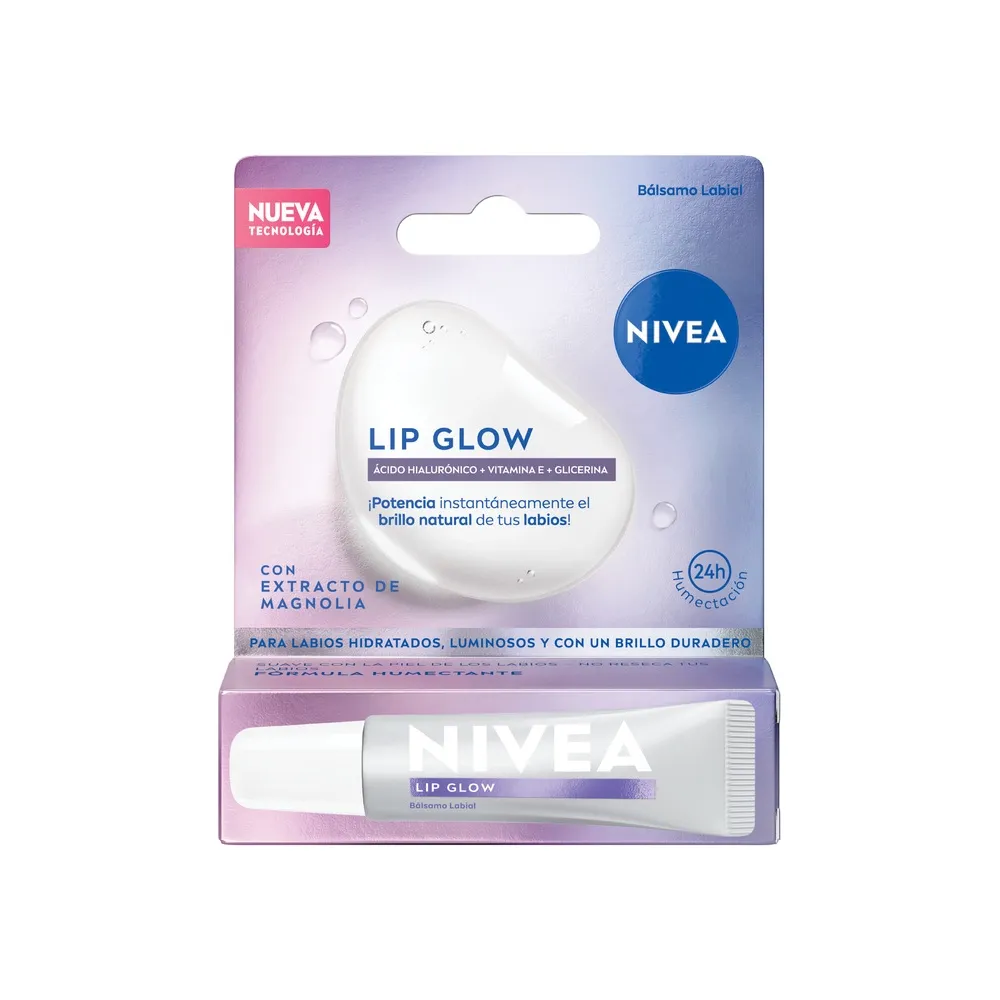 NIVEA LIP GLOW (AC. HIALURONICO/VIT E/GLICERINA) 10 ML