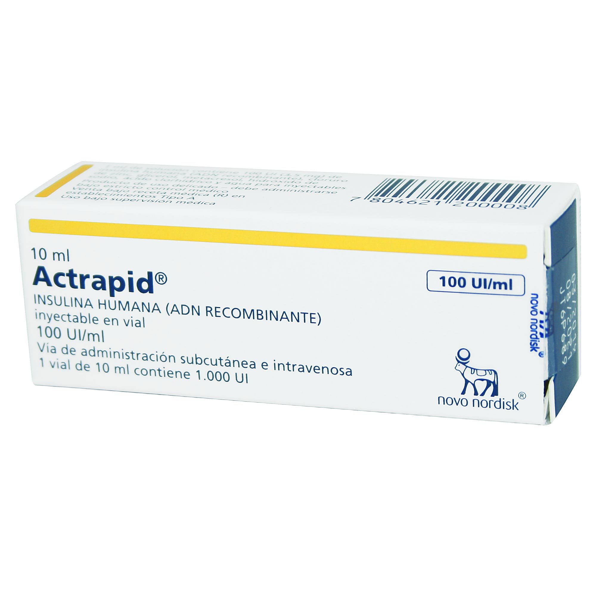 ACTRAPID 100 UI/ML 10 ML (INSULINA HUMANA)