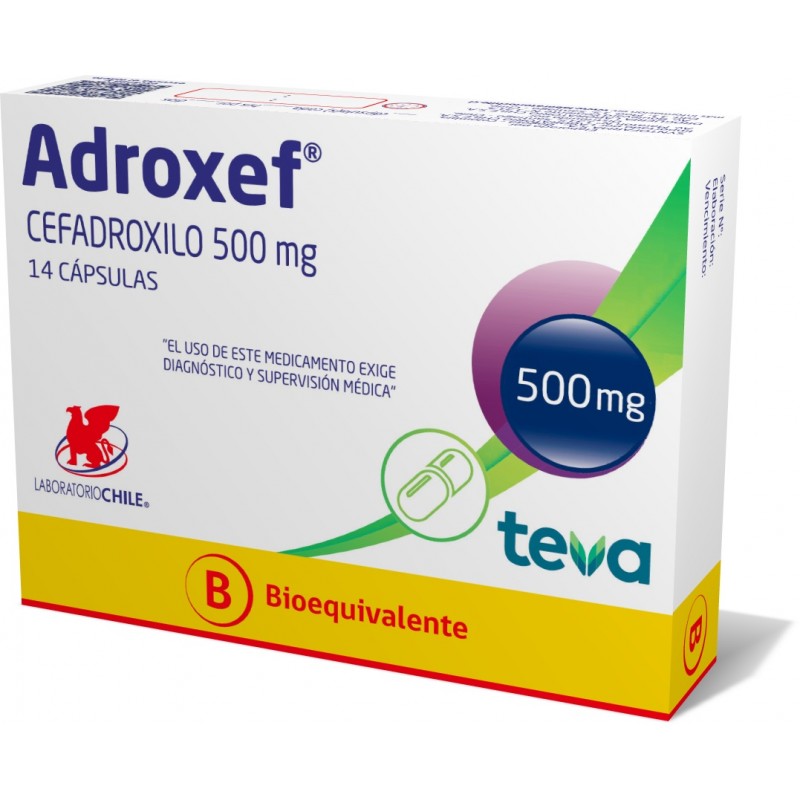 ADROXEF 500 MG X 14 CAPSULAS (CEFADROXILO)