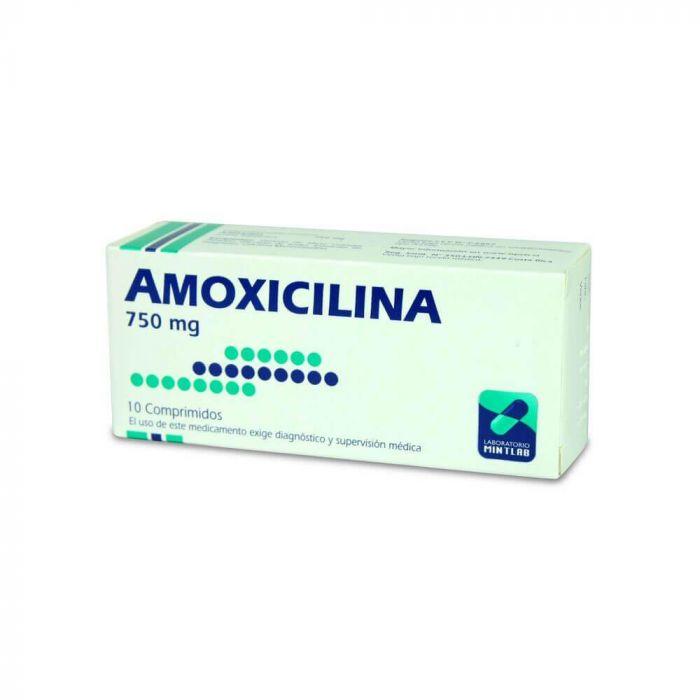 AMOXICILINA 750 MG X 10 COMPRIMIDOS