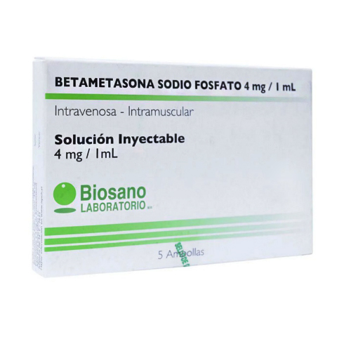 BETAMETASONA 4 MG 1ML X 5 AMPOLLAS