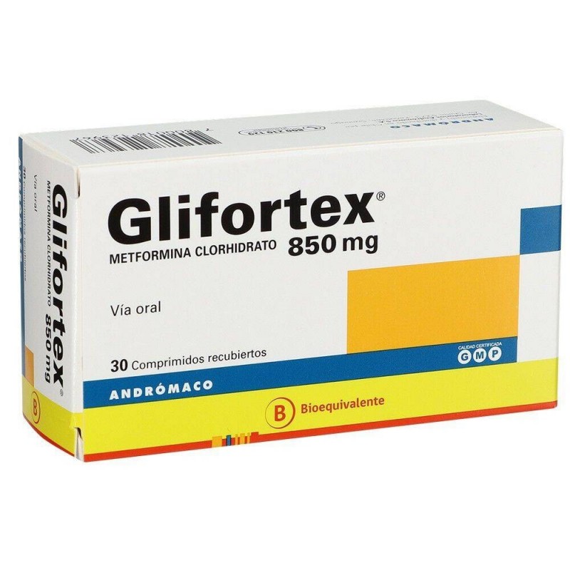 GLIFORTEX 850 MG X 30 COMP RECUBIERTOS (METFORMINA)