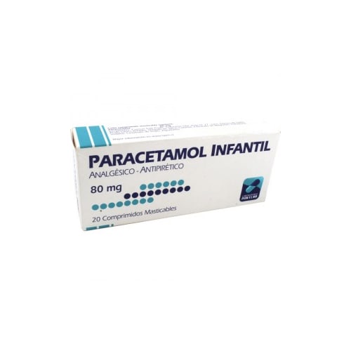 PARACETAMOL 80 MG X 20 COMPRIMIDOS MASTICABLES